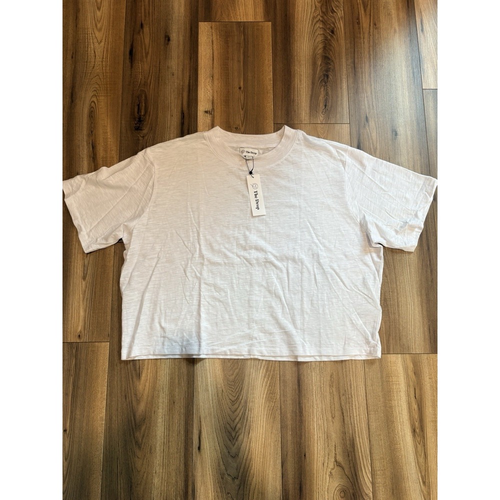 The Drop White Cropped Short Sleeve T-shirt Sydney Cotton Women's XL NWT